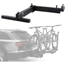 Swing Away Hitch Adapter, 90 Swing Arm for 2-Inch Receiver, 320 lbs Heavy Duty Hitch Extension, Passenger Side Bike Rack Swing Away Hitch for Cars, Trucks, SUVs, Vans, Anti-Rattle & Locking Design