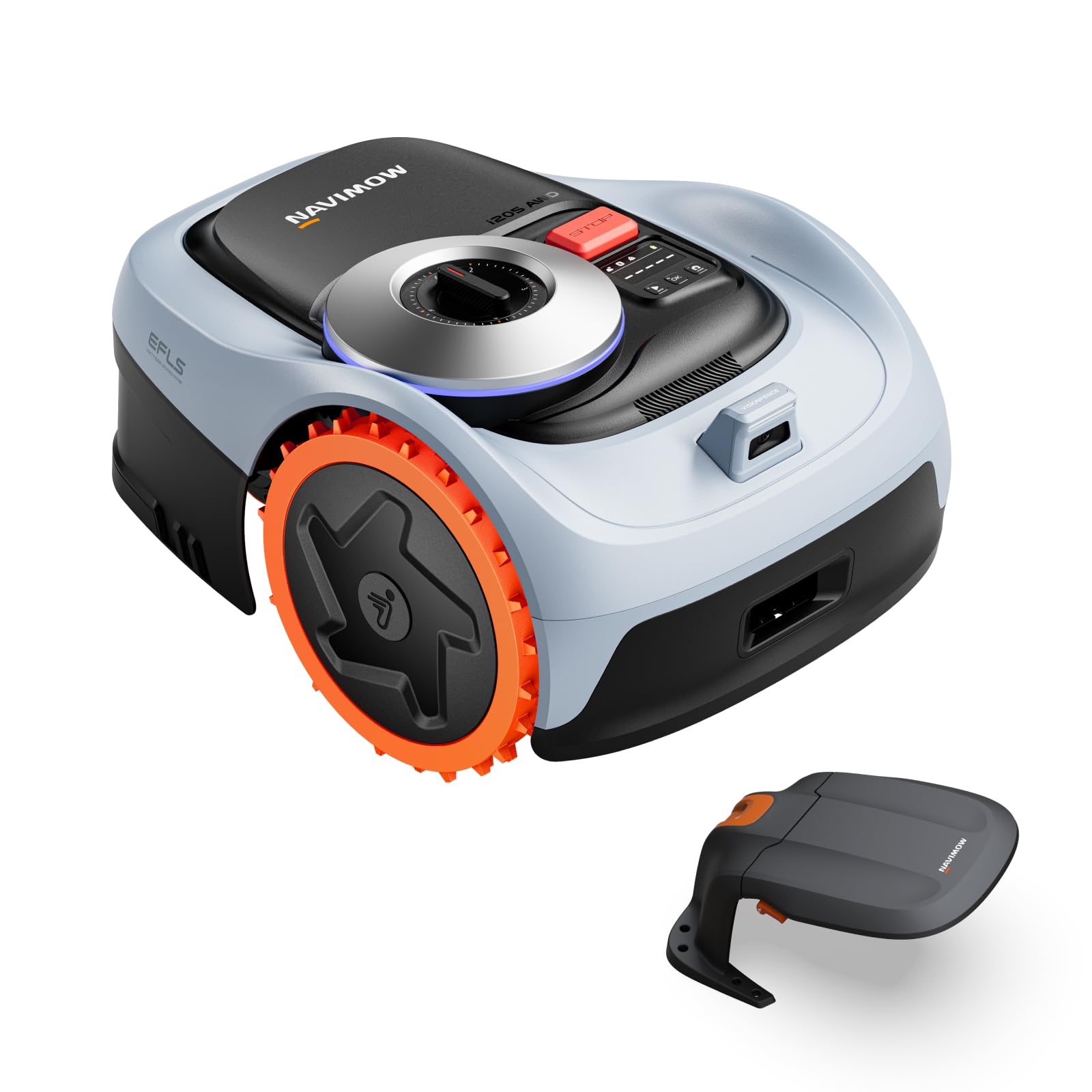 Segway Navimow i205 AWD con Garage S Kit, Robot Cortacésped sin Cable Perimetral, Tracción Integral para Pendientes del 45%, EFLS NRTK+Vision, Rec. 500 m², no se Requiere Antena (Envío por Separado) i205 AWD+Garage S