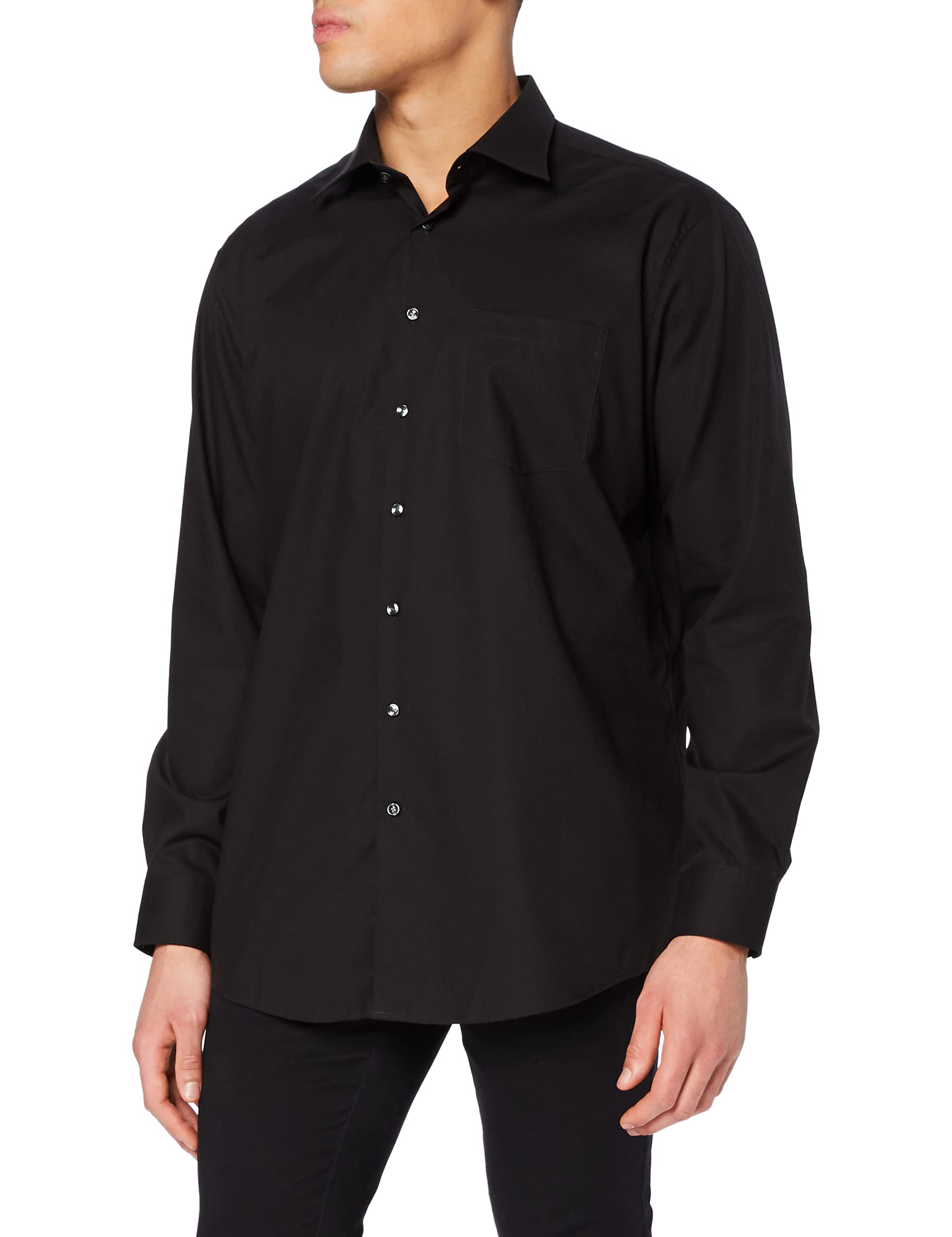 Seidensticker Men's Regular Kent Business Shirt, Non-Iron, Long Sleeve