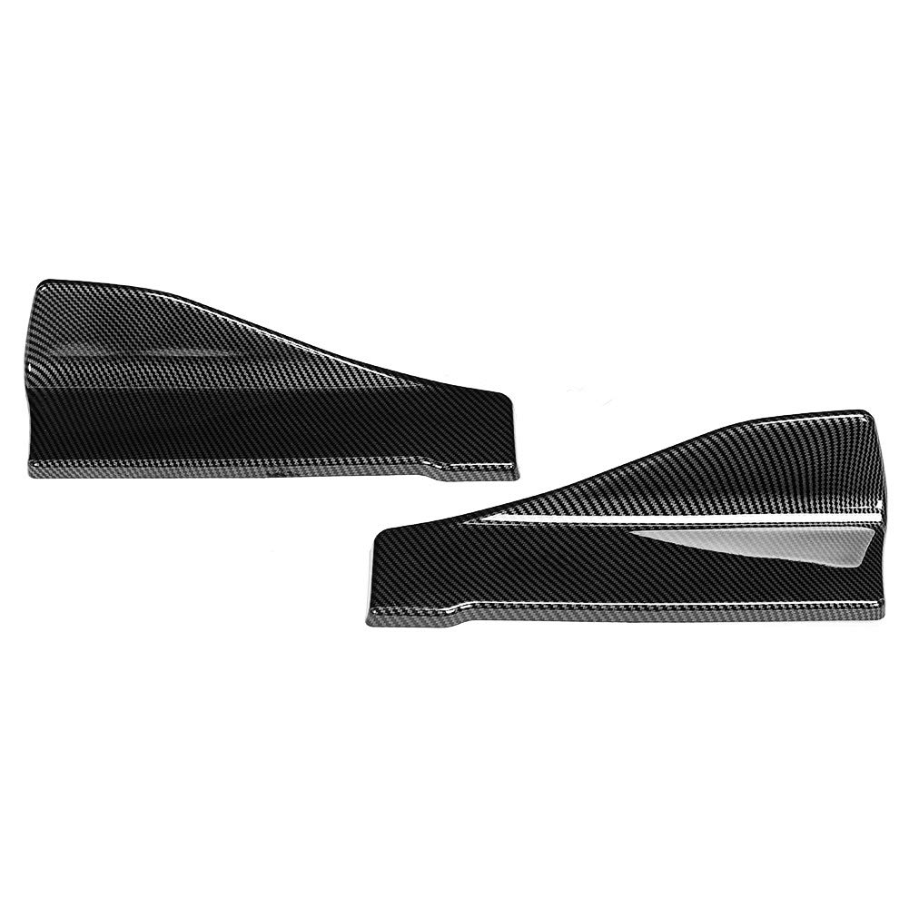 Minigonne laterali in carbonio per auto, Minigonna laterale per auto da 35 cm/Paraurti posteriore Splitter per labbra Grembiuli alettati Fibra di carbonio compatibile con automobili universali