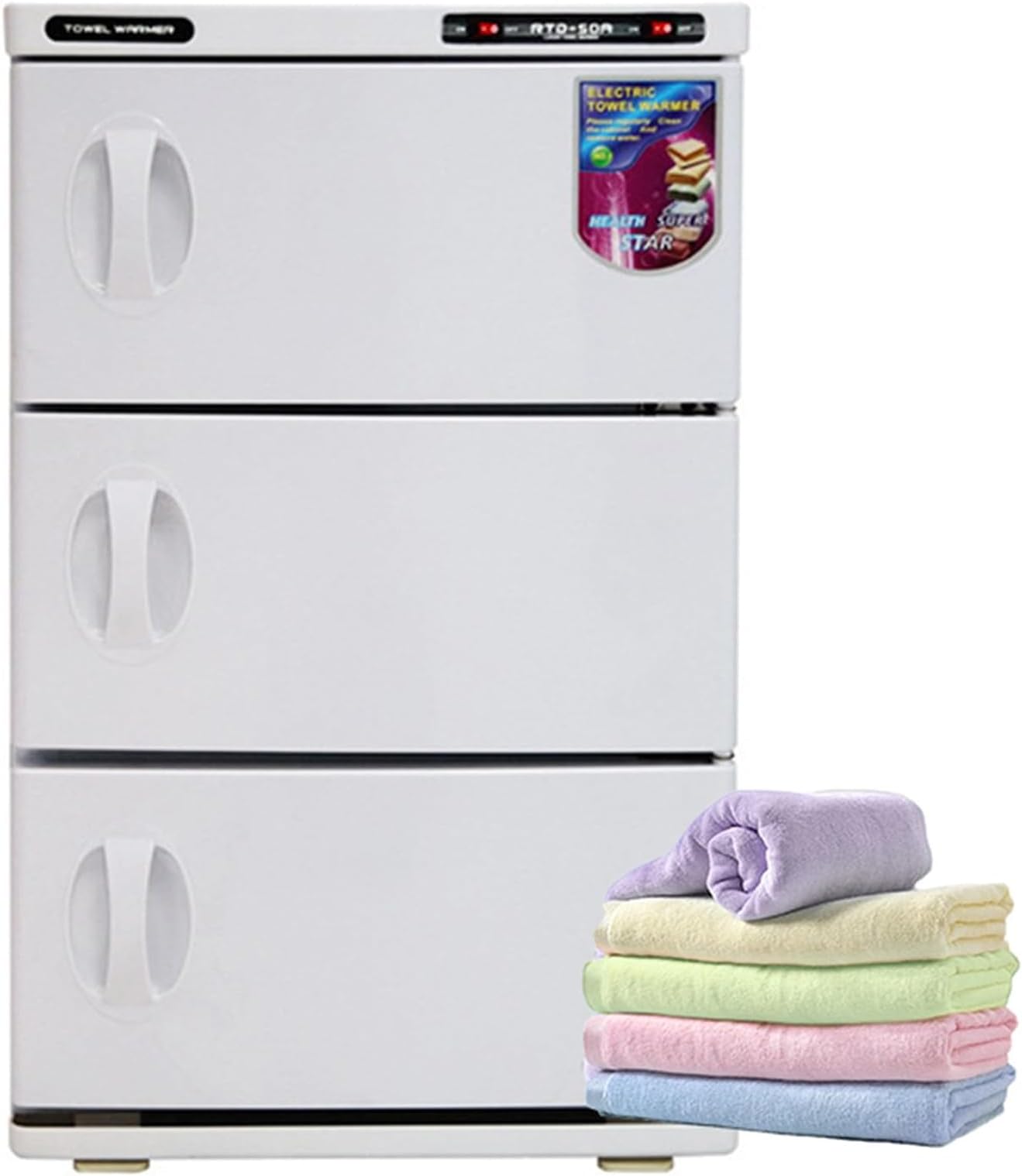 Professional Hot Towel Warmer Cabinet, 33L Electric Machine for Facial Spa, Hair Beauty Salon, Gym, Hotel - 3-Layer Design, Home Restaurant, Barber Shop - Hot Towel Warmer