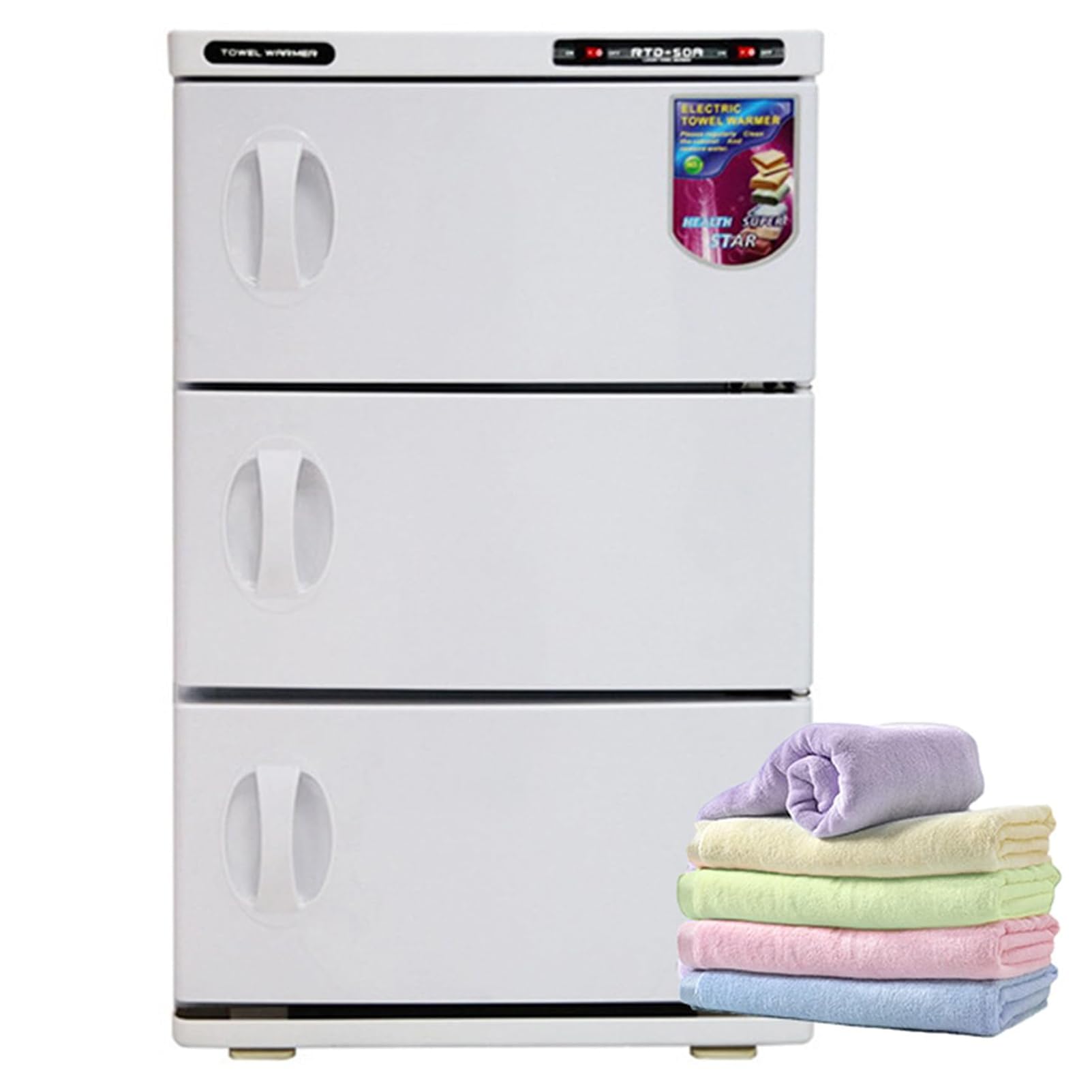 Professional Hot Towel Warmer Cabinet, 33L Electric Machine for Facial Spa, Hair Beauty Salon, Gym, Hotel - 3-Layer Design, Home Restaurant, Barber Shop - Hot Towel Warmer