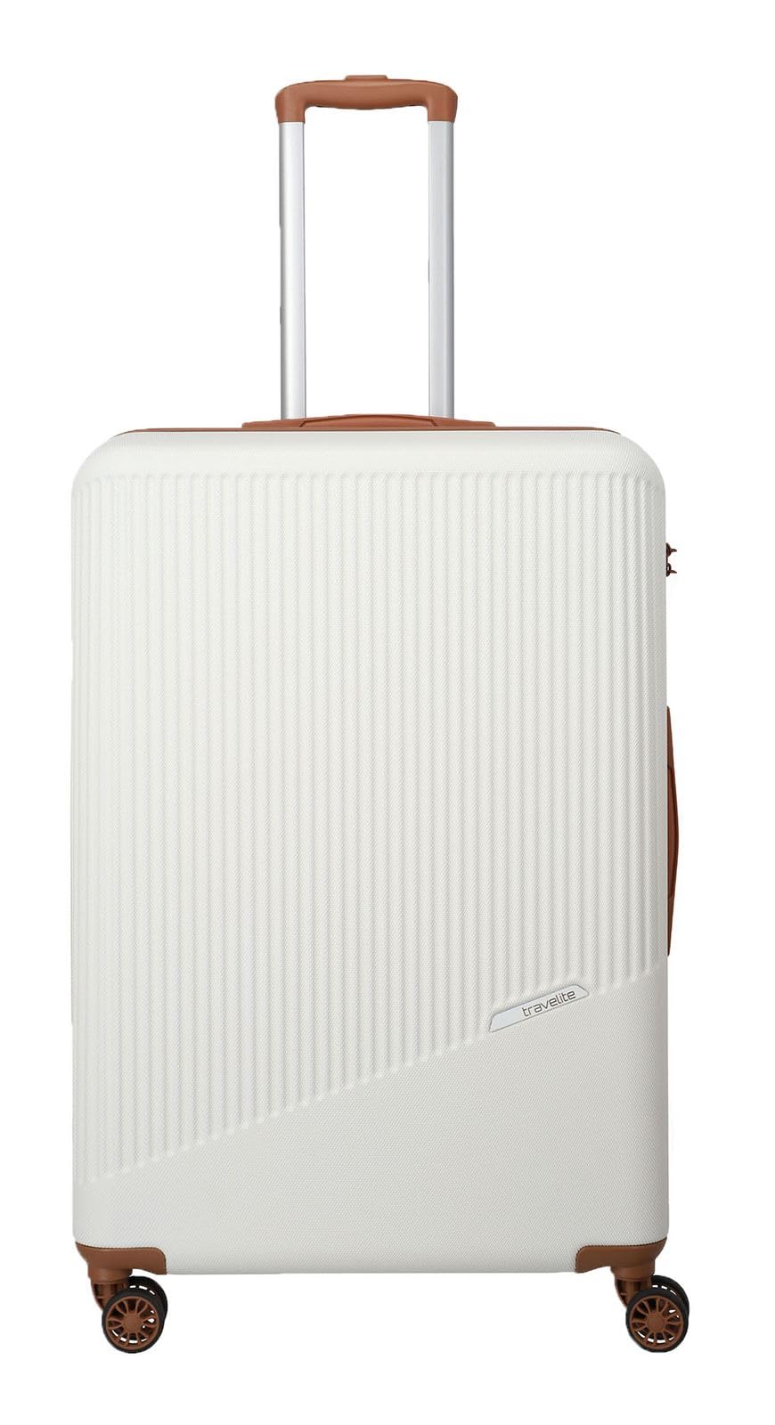 travelite 4-wheel hard shell suitcase large 96 liters, BALI: ABS hard-shell trolley with TSA combination lock, 77 cm