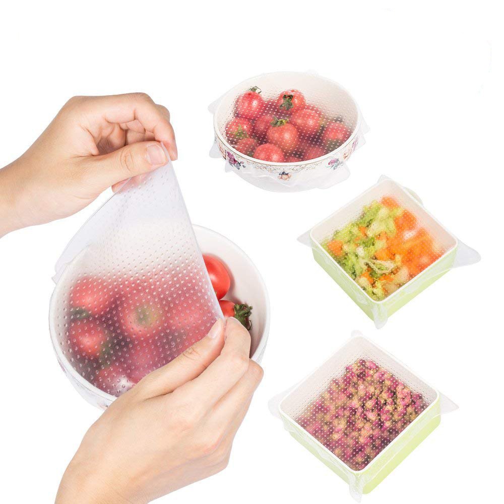 Reusable Eco Silicone Food Wraps,Seal Bowl Covers, Food Stretch Lids, Environmental Kitchen Tools