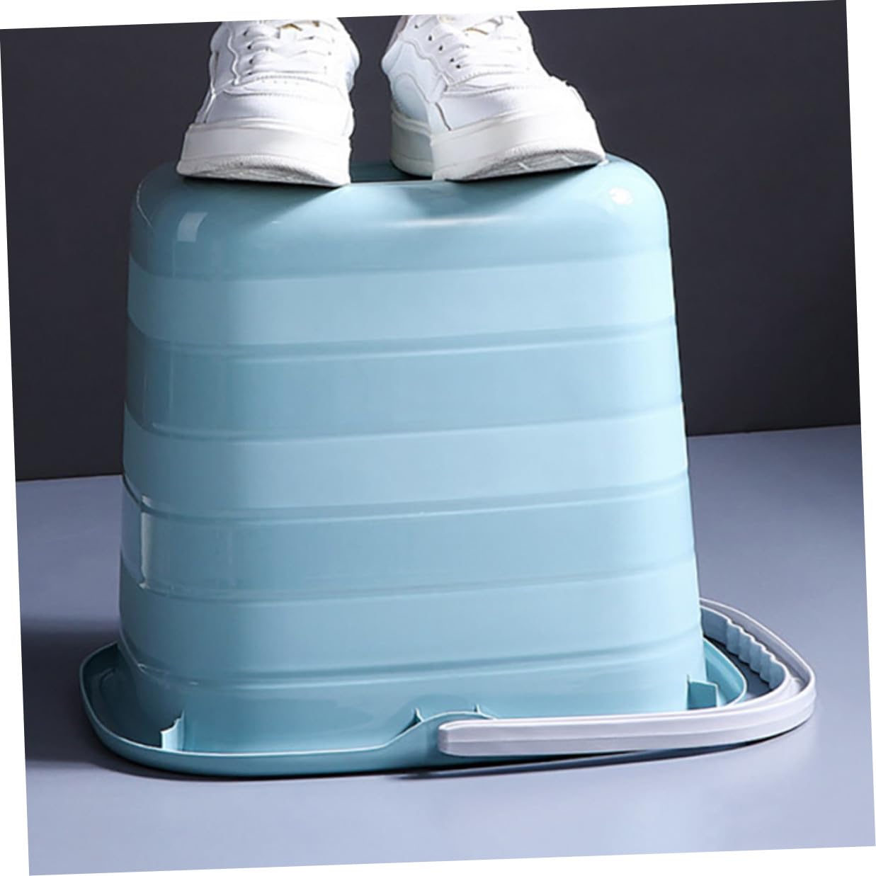 Secchio di Plastica Rettangolare Manico Portatile Antiscivolo per Pulizie Domestiche e Giardinaggio Capacità Grande per Famiglie e Ranch