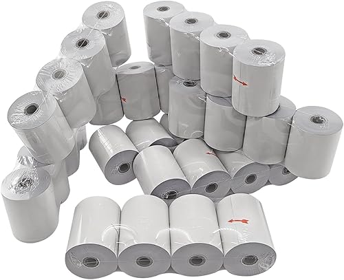 Miniatura 7 de VIECAM (32 rollos) Papel de recibo de 2 capas autocopiativo de 3 pulgadas x 95 pies blancoamarillo para restaurantes y cajas registradoras POS