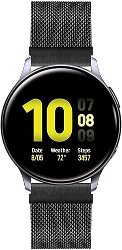 Correa de metal compatible con Samsung Galaxy Watch 1.654 inActive 2 1.575 in 1.732 inGear SportGarmin Vivoactive 3 correa de acero inoxidable de