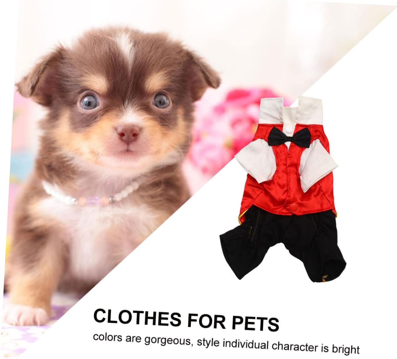 3pcs Halloween Pet Costume Bloodsucker Suit for Dogs Comfortable Fit for Outdoor Activities for Halloween Festivities