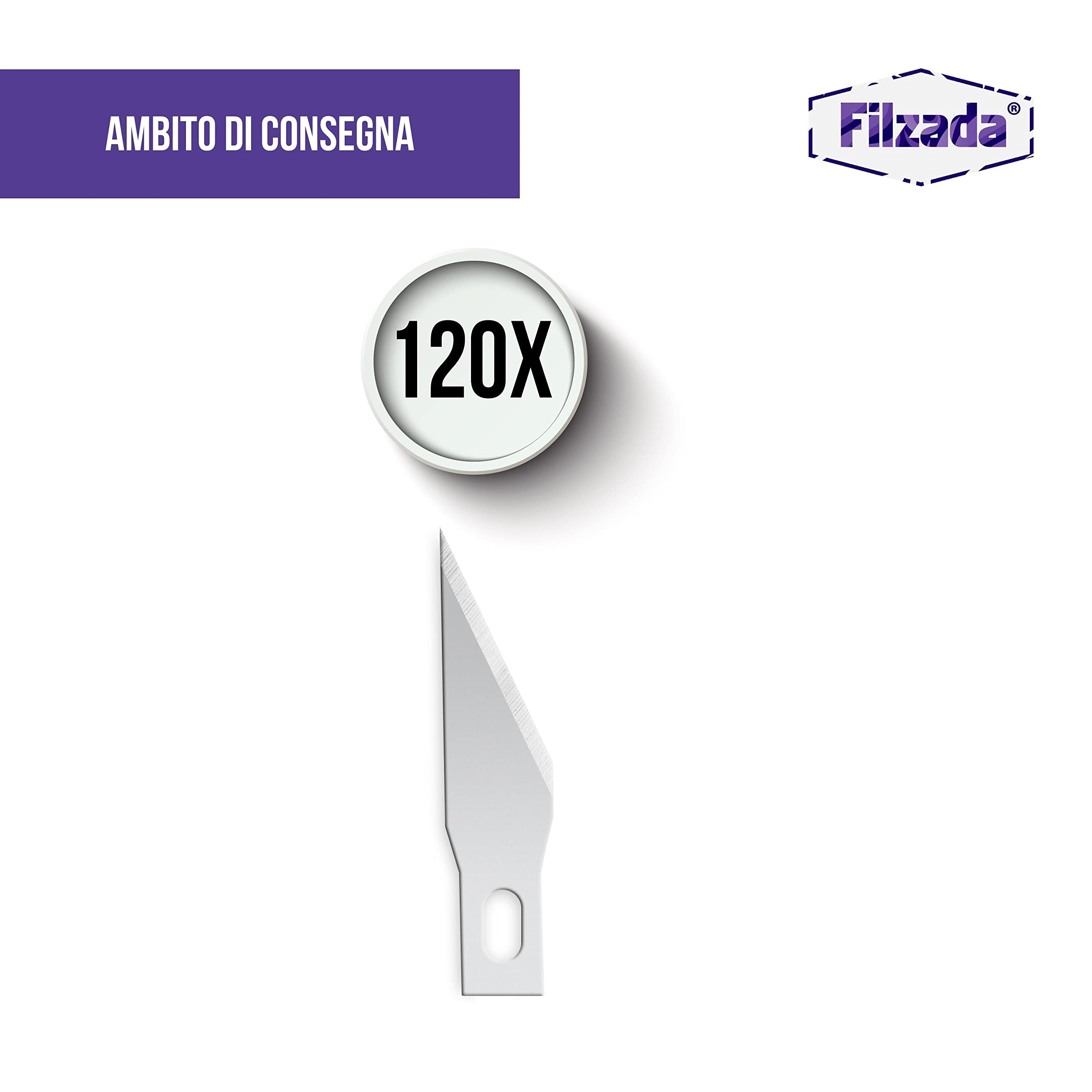 Filzada lame per cutter di precisione 120 pz lama extra affilata