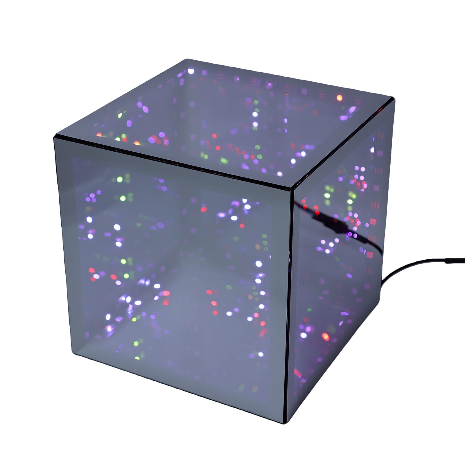 Luocute Lustro LED Cube Light 7,9 Cala, Akrylowe Lustro Infinity z