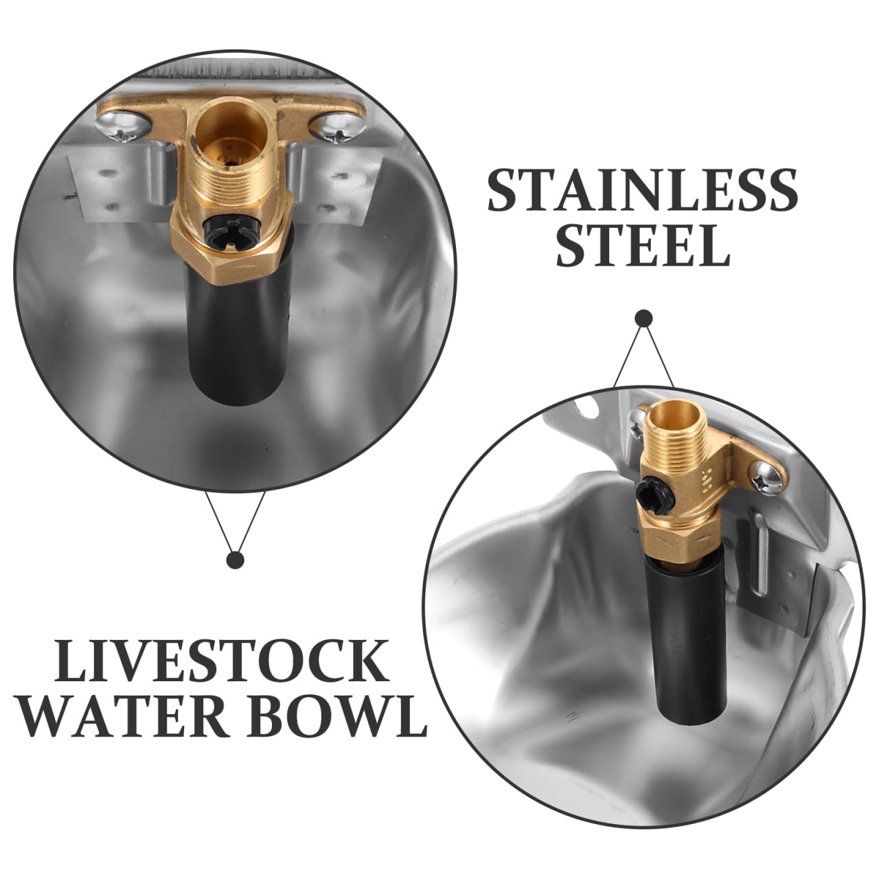 Abreuvoir Automatique Inox pour Bovins et Ovins Bol Eau Anti-éclaboussures Régulateur Niveau Eau Constant Résistant et Facile à Nettoyer pour Élevage Agricole