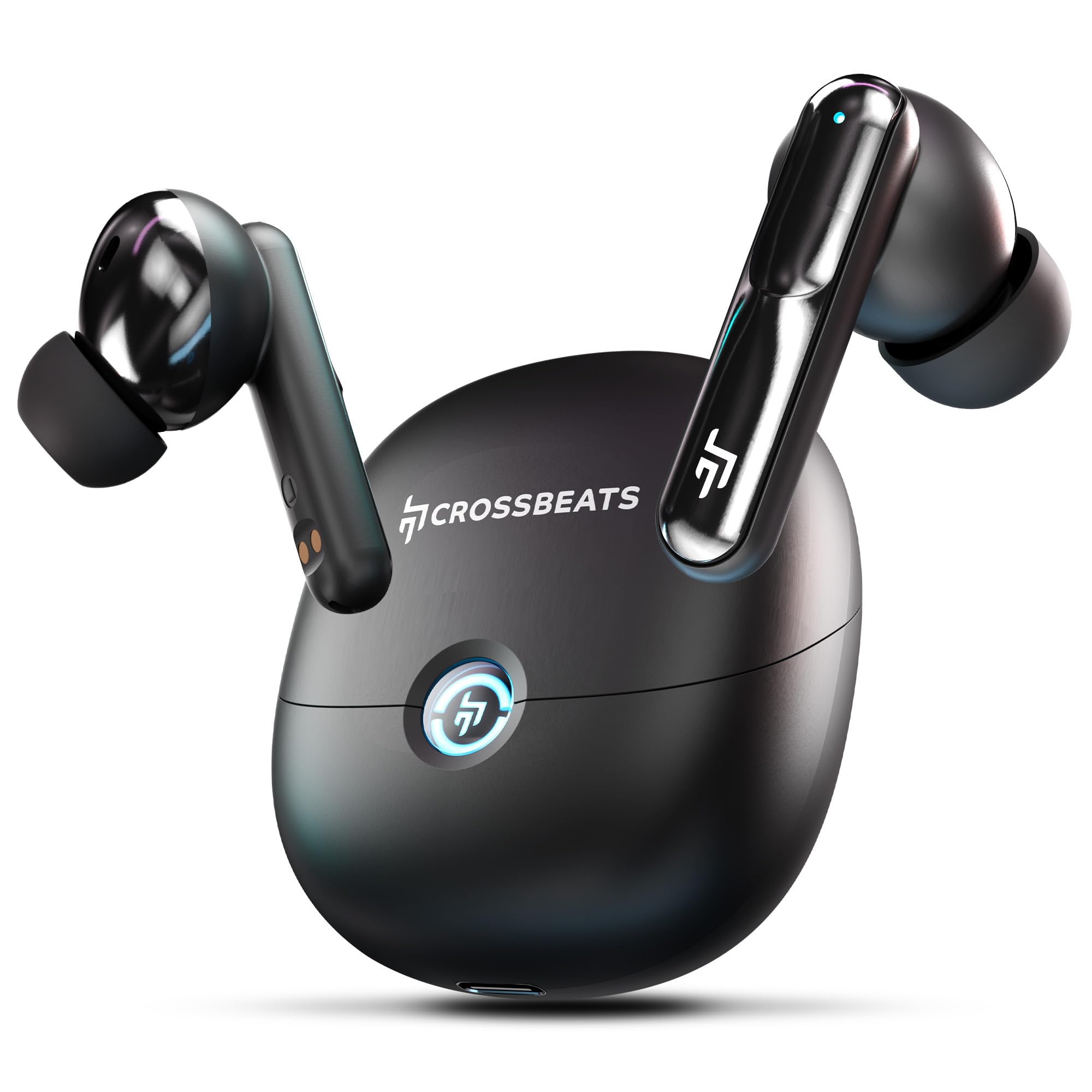 CrossBeats Sonic 3 TWS in Ear ANC Ear Buds | 30dB Hybrid | 360° Spatial Audio | 100hr Playtime Bluetooth Earphones | Truly Wireless Gaming Buds | 3D Sound | 40ms Low Latency | Dual EQ Modes (Black) (B0CZHSMHNB) Amazon Price History, Amazon Price Tracker