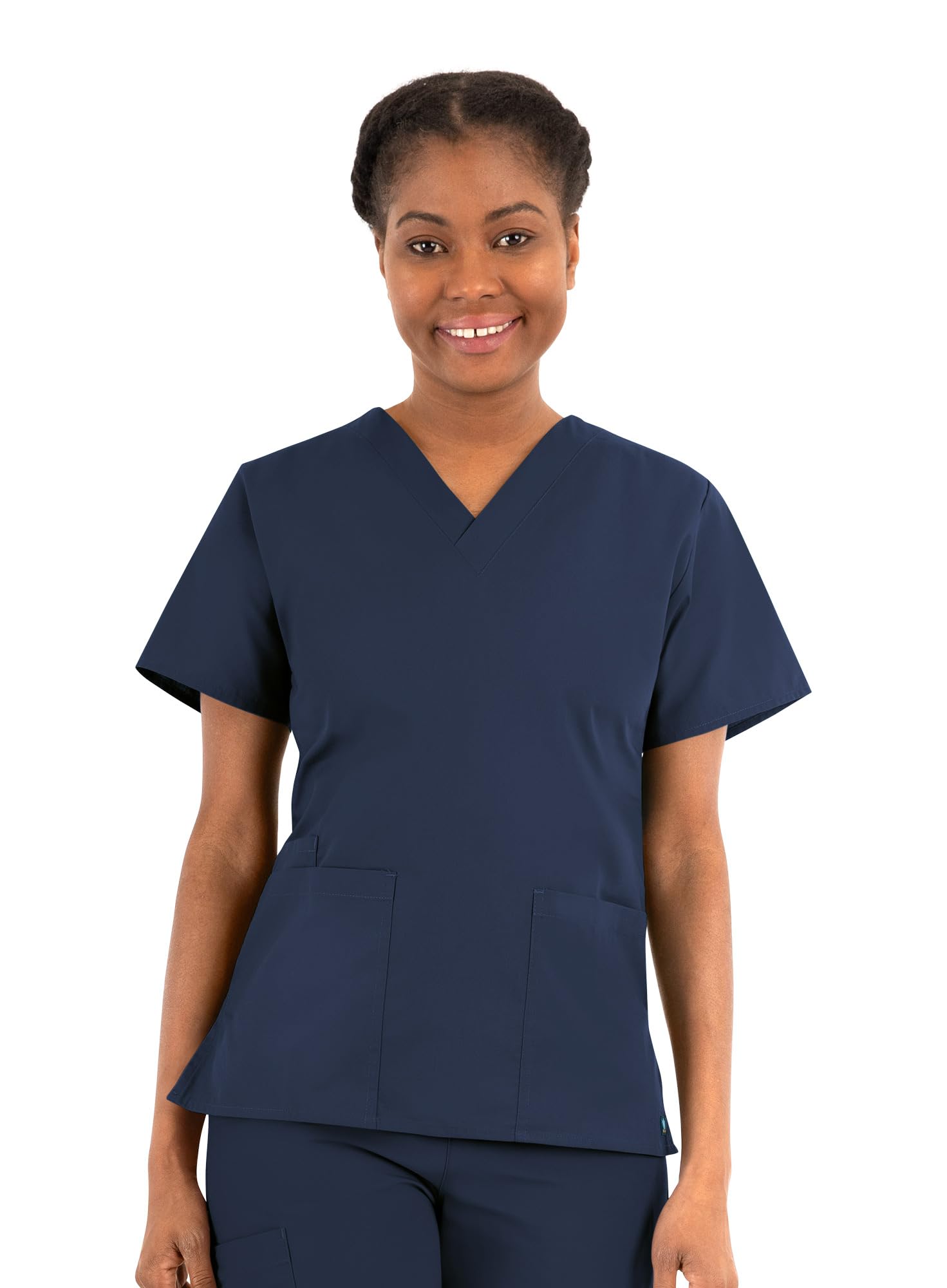 Maevn Women's Core Classic V-Neck Top(Navy, XX-Large)