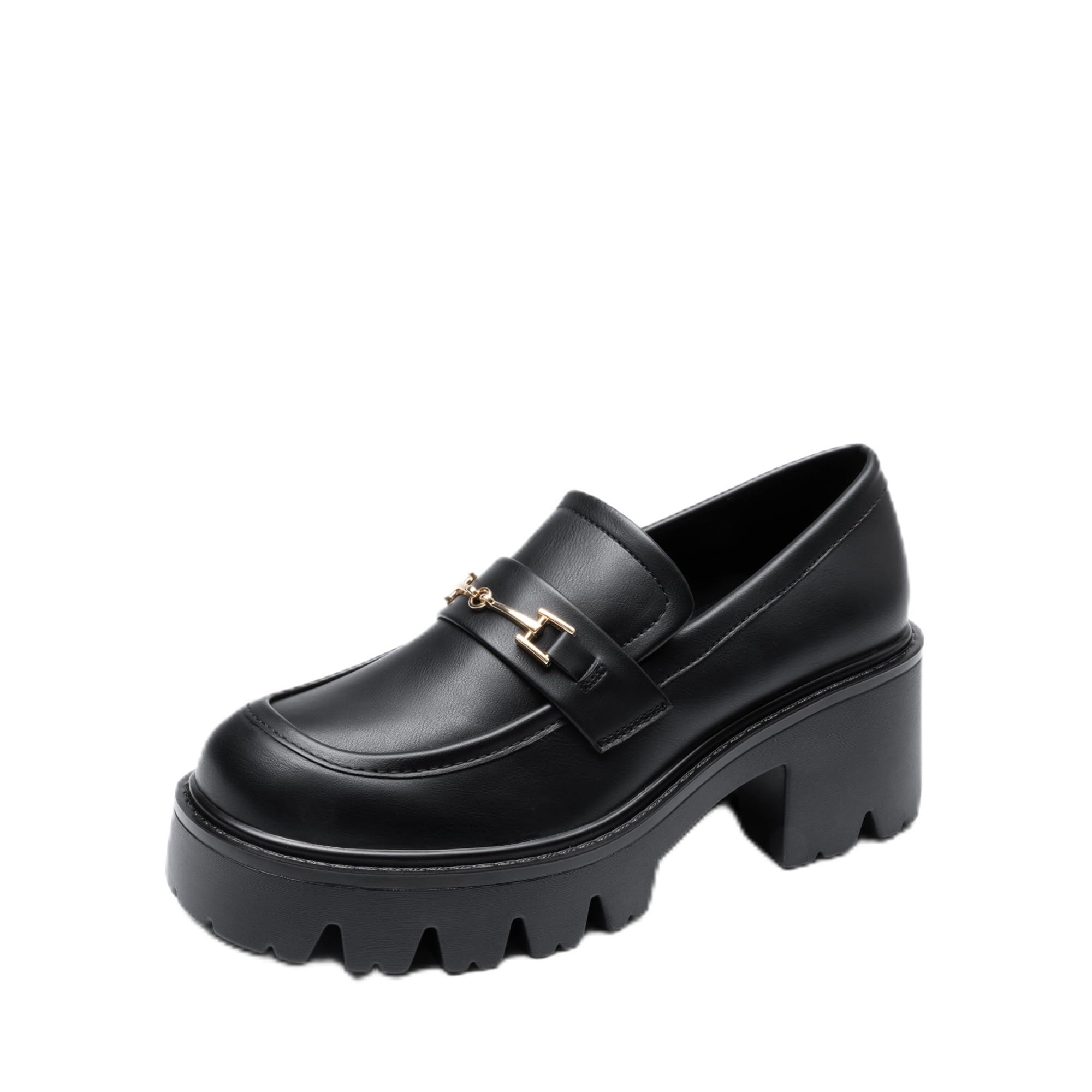 DREAM PAIRS Damen Loafers Plateau Bequem Slipper Elegant Business Casual Mokassin Schuhe