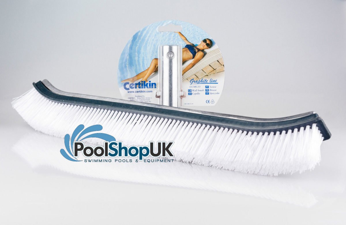 Swimming Pool & Spa Certikin Graphite Wall Brush Aluminium Backed Brush - 18" CCMG51