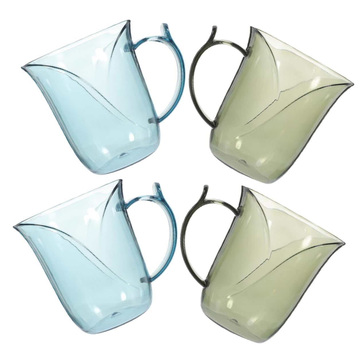 BRIGHTFUFU 4pcs Reusable Mouthwash Cups Simple Bathroom Tumblers for Toothbrushes and Toothpaste for Home Use Travel-Friendly Design Elegant Colors