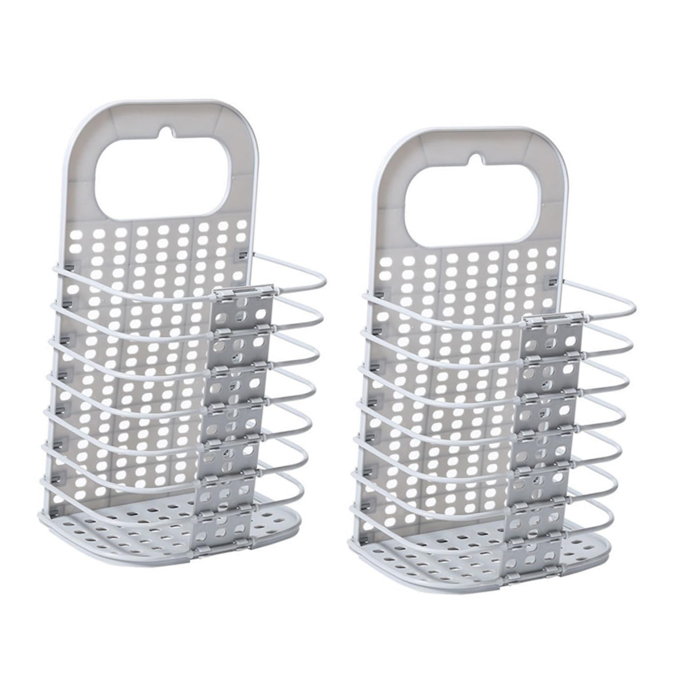 Faltbarer Schmutzwäschekorb 2 Stück-pack aus Pp 47x28cm Grau