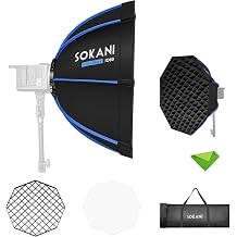Sokani iO60 23.6"/60cm Octagonal Softbox, Bowens Mount with Honeycomb Grid