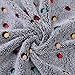 PAWZ Road Pet Dog Blanket Fluffy Fleece Fabric Soft and Cute Warm Dot Print Blanket Throw Washable for Cats and Dogs Grey M:104 * 78cm