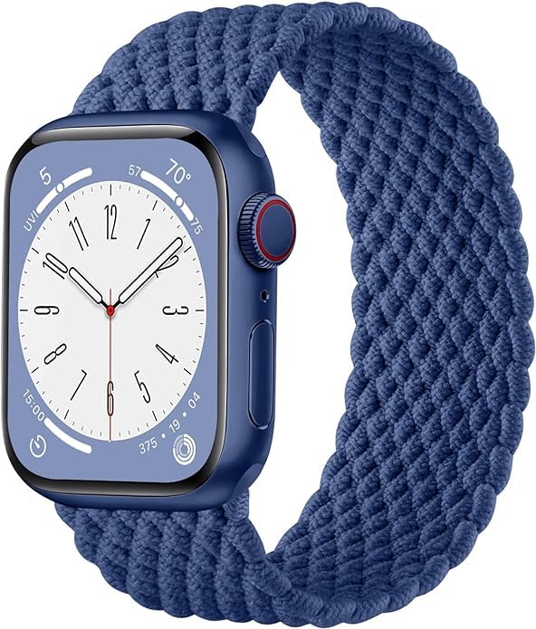 iTronix Solo Loop Braided Watch Strap Compatible with Apple Watch Band 41mm 38mm 40mm, Men Women, Stretchy Nylon Solace Sport Elastic Strap for iWatch Series Ultra/9/8/7/SE/6/5/4/3/2/1 (Blue) (B0D7RVR8DP) Amazon Price History, Amazon Price Tracker
