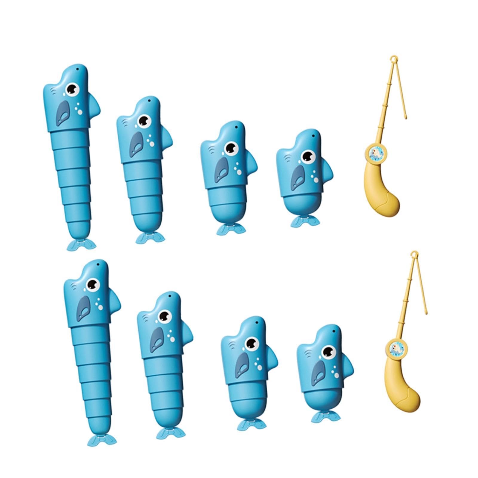 Amagogo Fishing Game Family Activities Development Preschool Math Game Fishing Playset Interactive Play for Children Kids Ages 3-5, Blue