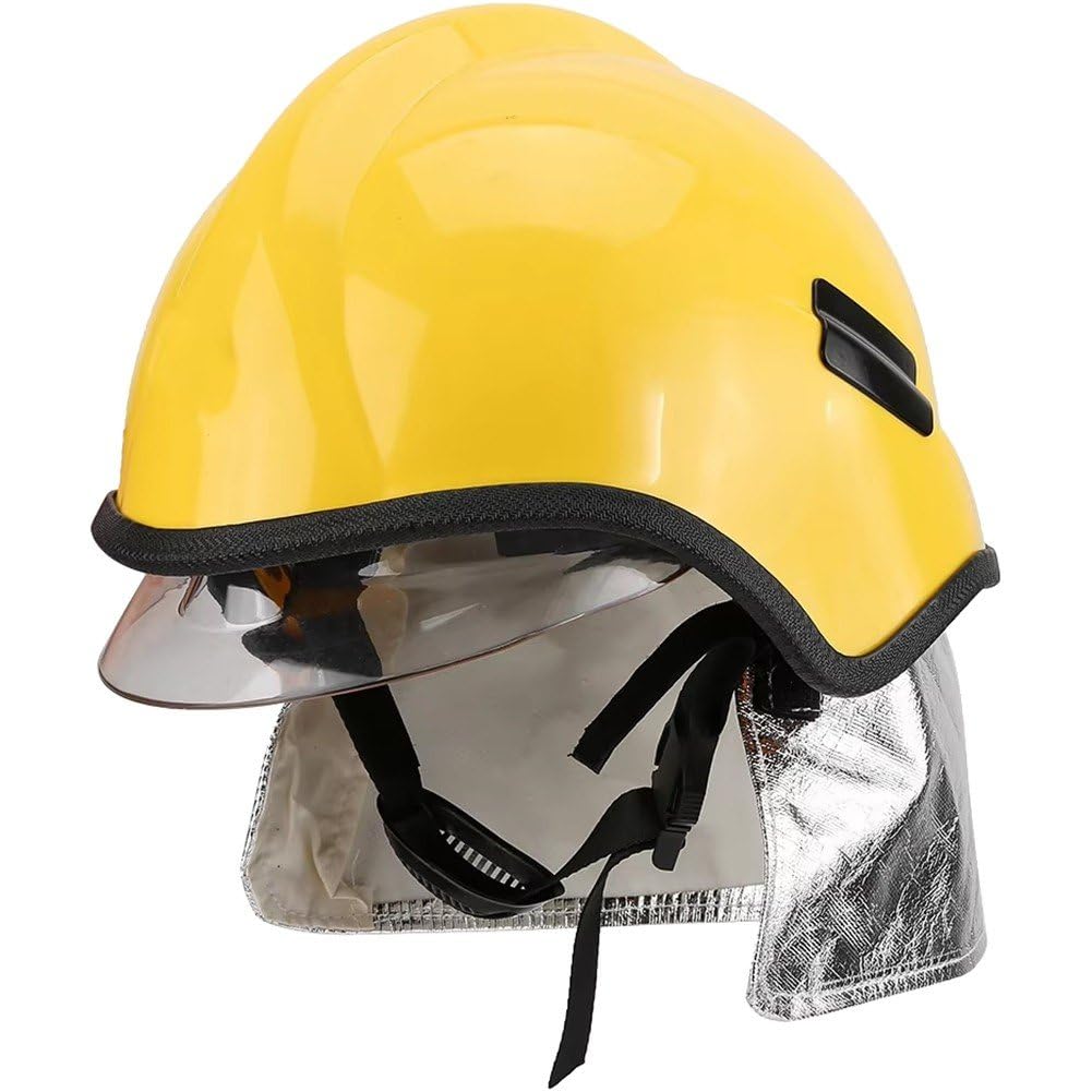 Casco De Seguridad Amarillo, Sombrero De Rescate, Protector Ignífugo, Casco De Seguridad para Bomberos, Casco De Búsqueda Y Rescate De Emergencia Resistente Calor