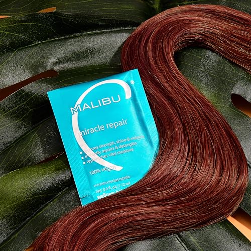 Malibu C 3205 Miracle Repair Hair Reconstructor (1 Packet) - Nourishing Hair Repair Treatment For Weak, Damaged Strands - Flax Protein & Vitamin B5 thumb #6
