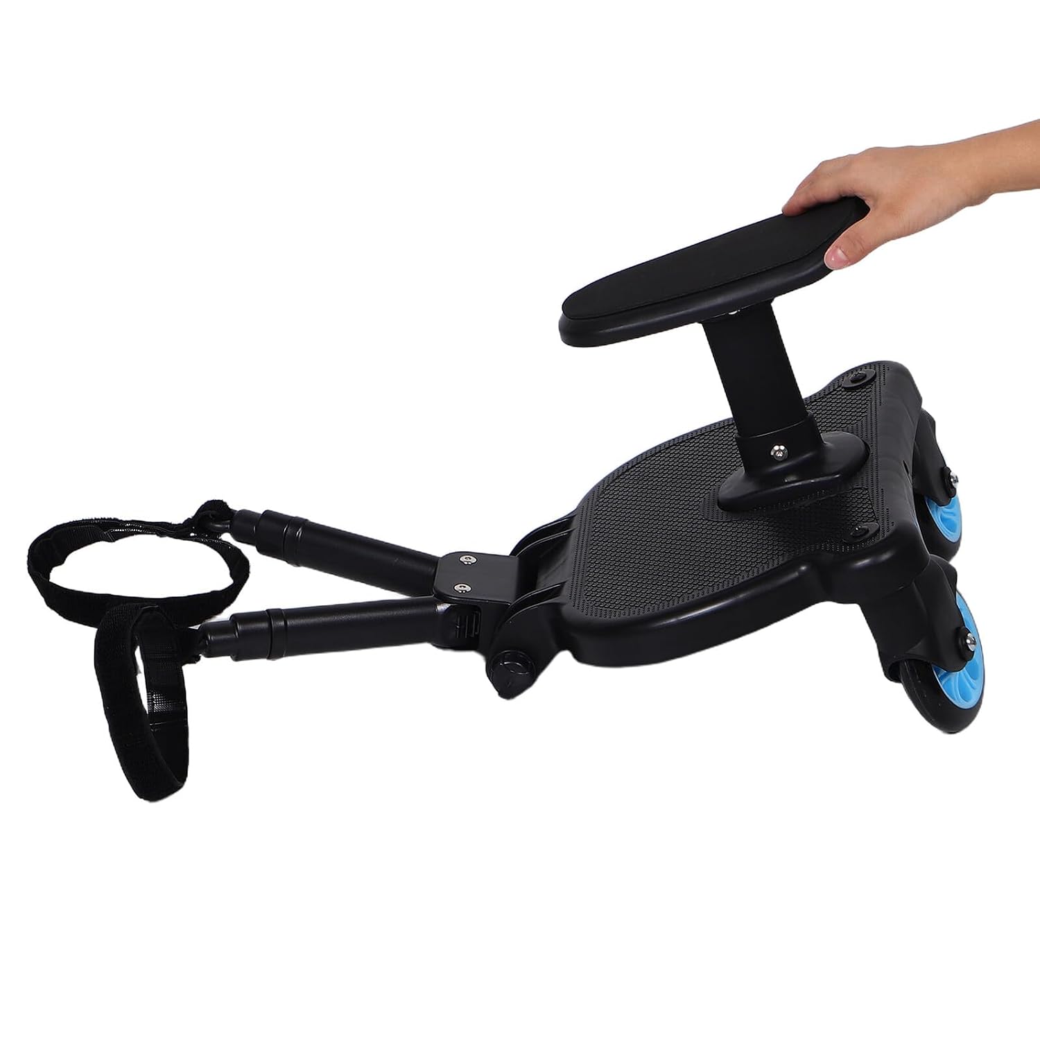 Universal Stroller Board and Footrest with Detachable Seat, Blue Stroller Accessory Pedal Compatible with Most Pushchairs, Supports to 25kg for Walks and Outdoor Use
