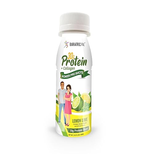 Miniatura 3 de BariatricPal 1.06 oz de proteína de suero y colágeno Power Pro Shots - Limón (12 botellas)