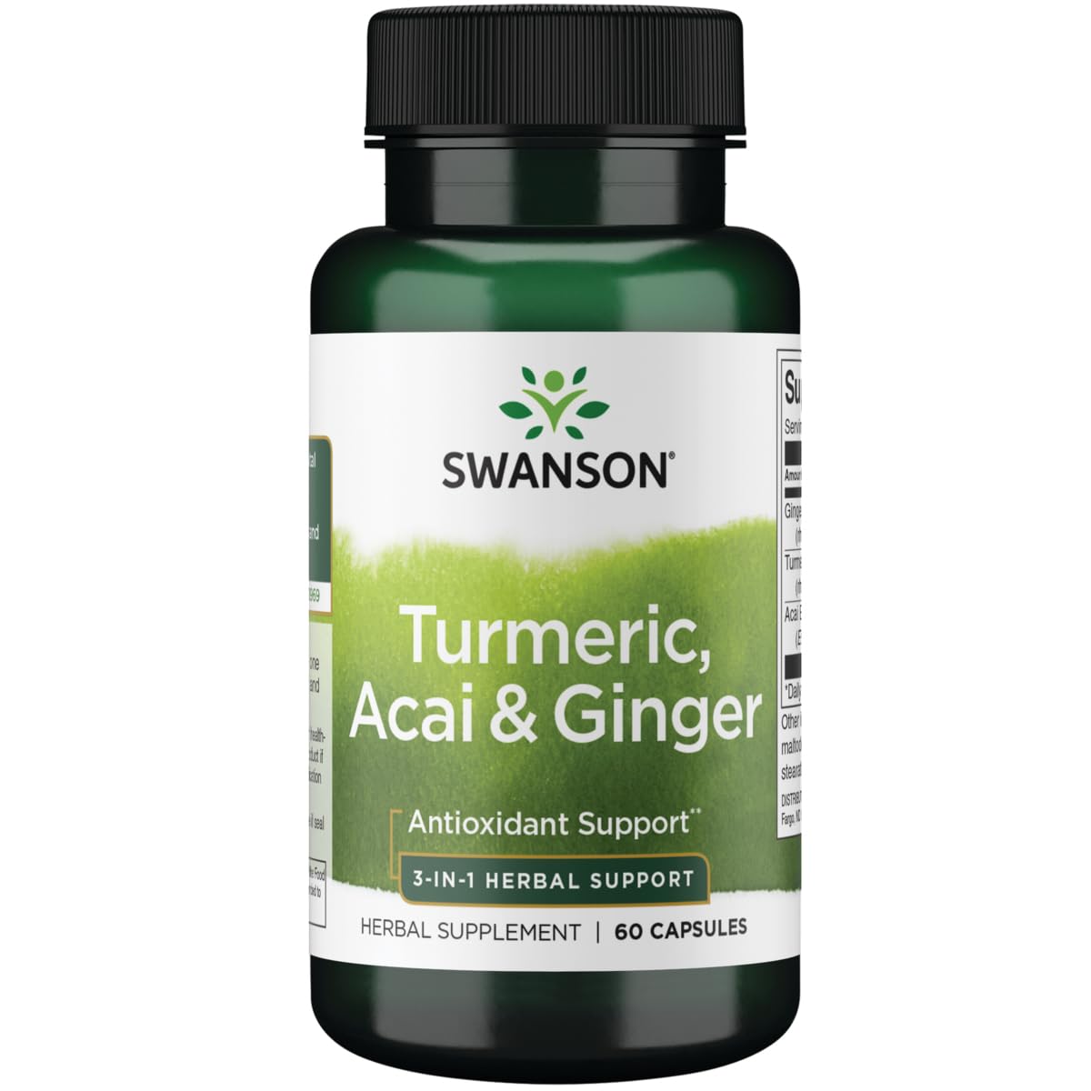 Swanson Full Spectrum Turmeric Acai and Ginger, 60 Capsules