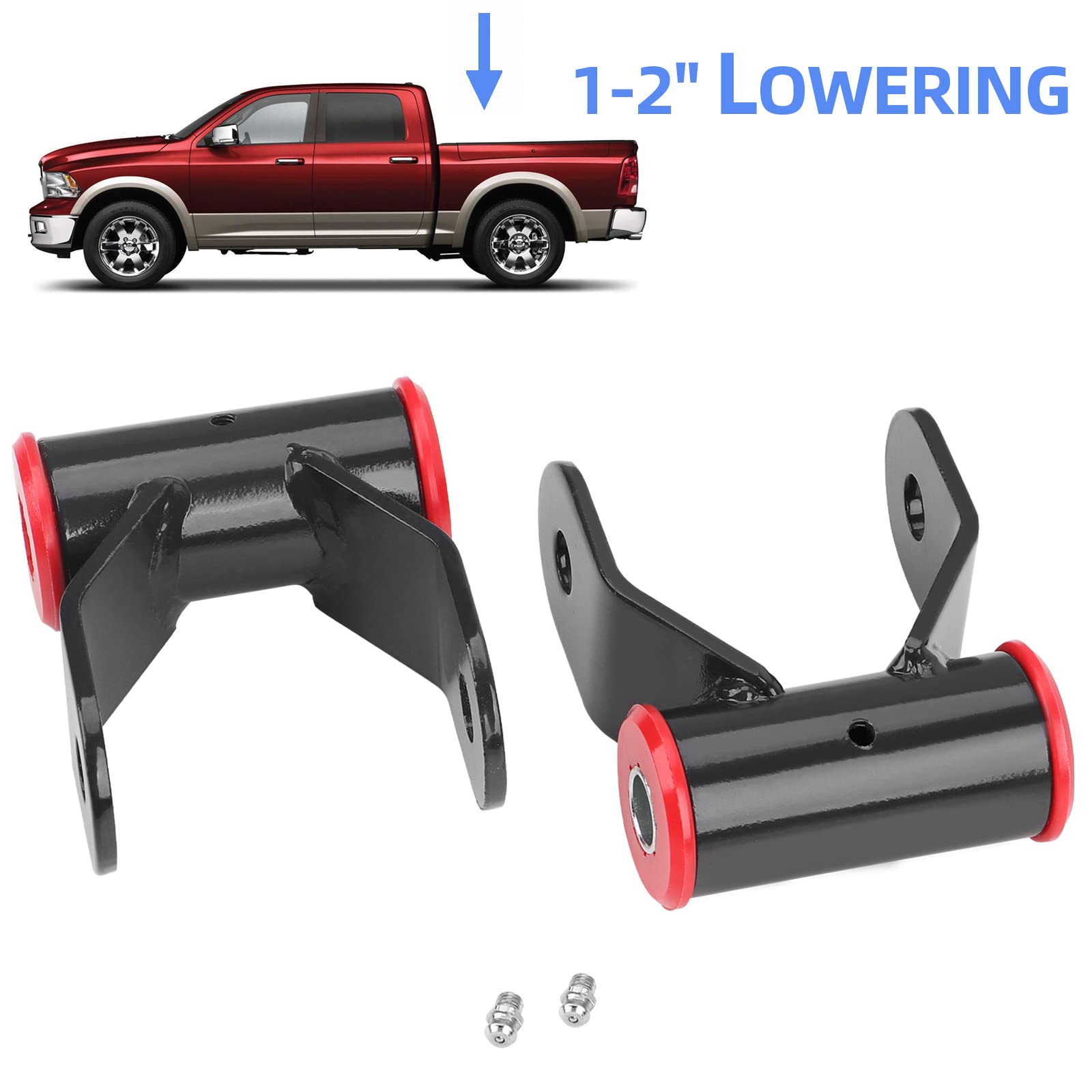 Buy 412120 Leaf Spring Shackles Compatible with Dodge Ram 1500 SLT ST