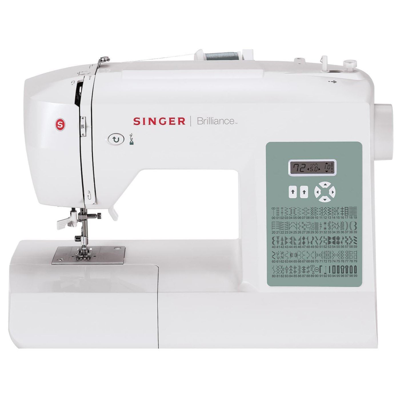 Singer 6199 Brilliance Nähmaschine, 100 Stiche, Weiß