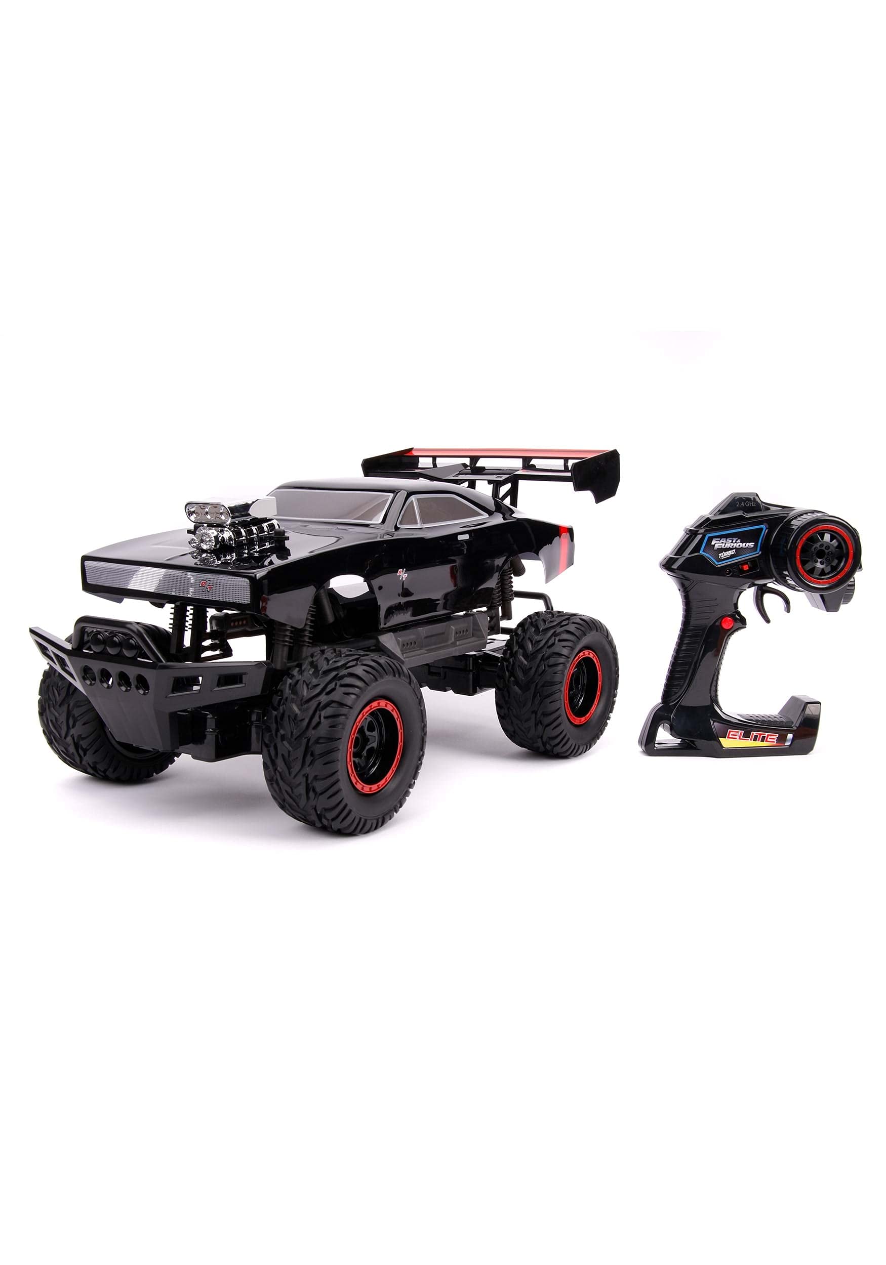 Jada Fast & Furious 1:12 4x4 Dom's Dodge Charger Elite RC Remote Control Car 2.4 Ghz, Toys for Kids and Adults