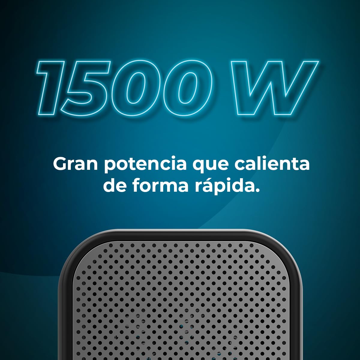 Cecotec Calefactor Cerámico de Sobremesa ReadyWarm 1500 Max Ceramic Rotate, 1500 W, Oscilación, Termostato Regulable y 3 Modos de Funcionamiento, Área de Cobertura de 15m2