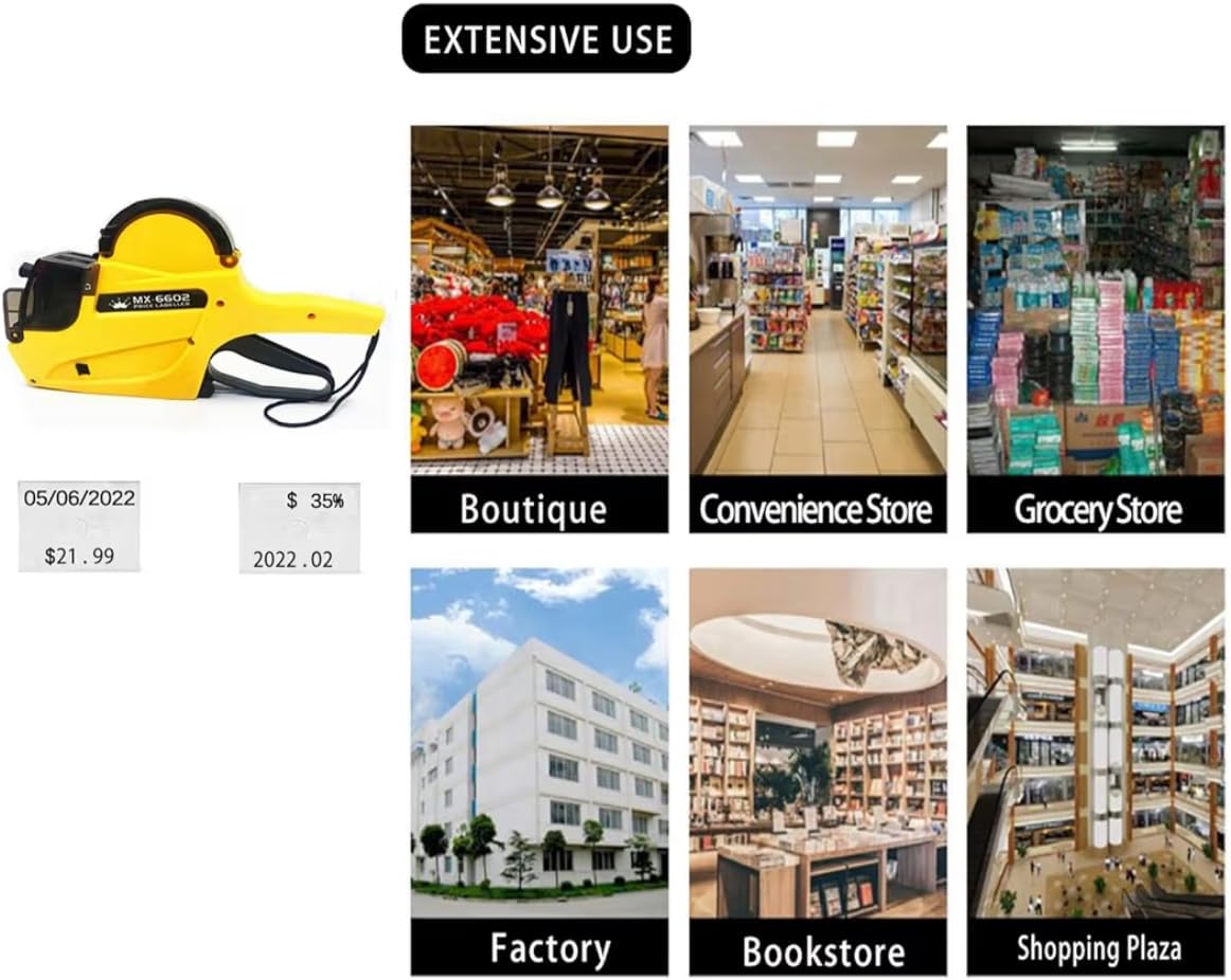Cash & Card Two-Line Price Gun – Retail Pricing Labeler with Dual Line Printing, Handheld Price Tag Gun for Stores, Grocery, Clothing, Discount Shops and More.