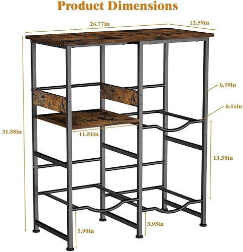 Miniatura 3 de Soporte para jarra de agua de 5 galones, estante resistente para botellas de agua con estantes de madera, soporte dispensador de jarra de agua para