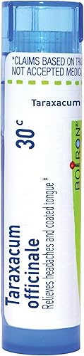 Boiron Taraxacum Officinale 30C para dolor de cabeza y lengua recubierta - 80 pellets