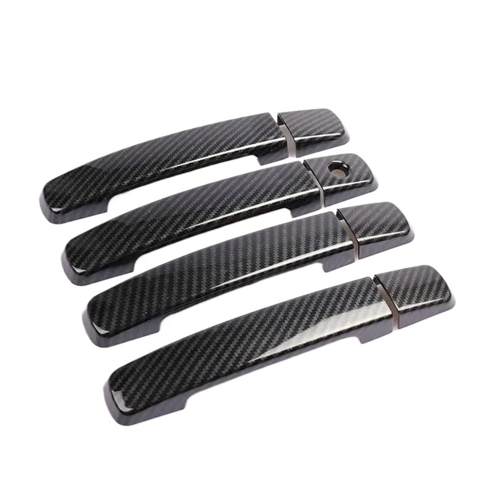 HRQCTIM Car Door Handle Cover Stickers for Nissan for Qashqai J10 2007 2008 2009 2010 2011 2012 2013(Carbon 0 Button)
