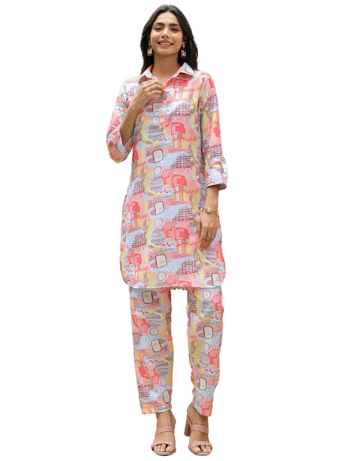 Leriya Fashion Co Ord Set For Women | Summer Co Ord Set For Women | Formal Co Ord Set For Women | Women Co Ord Set | Co-Ord (X-Large, Multicolor)