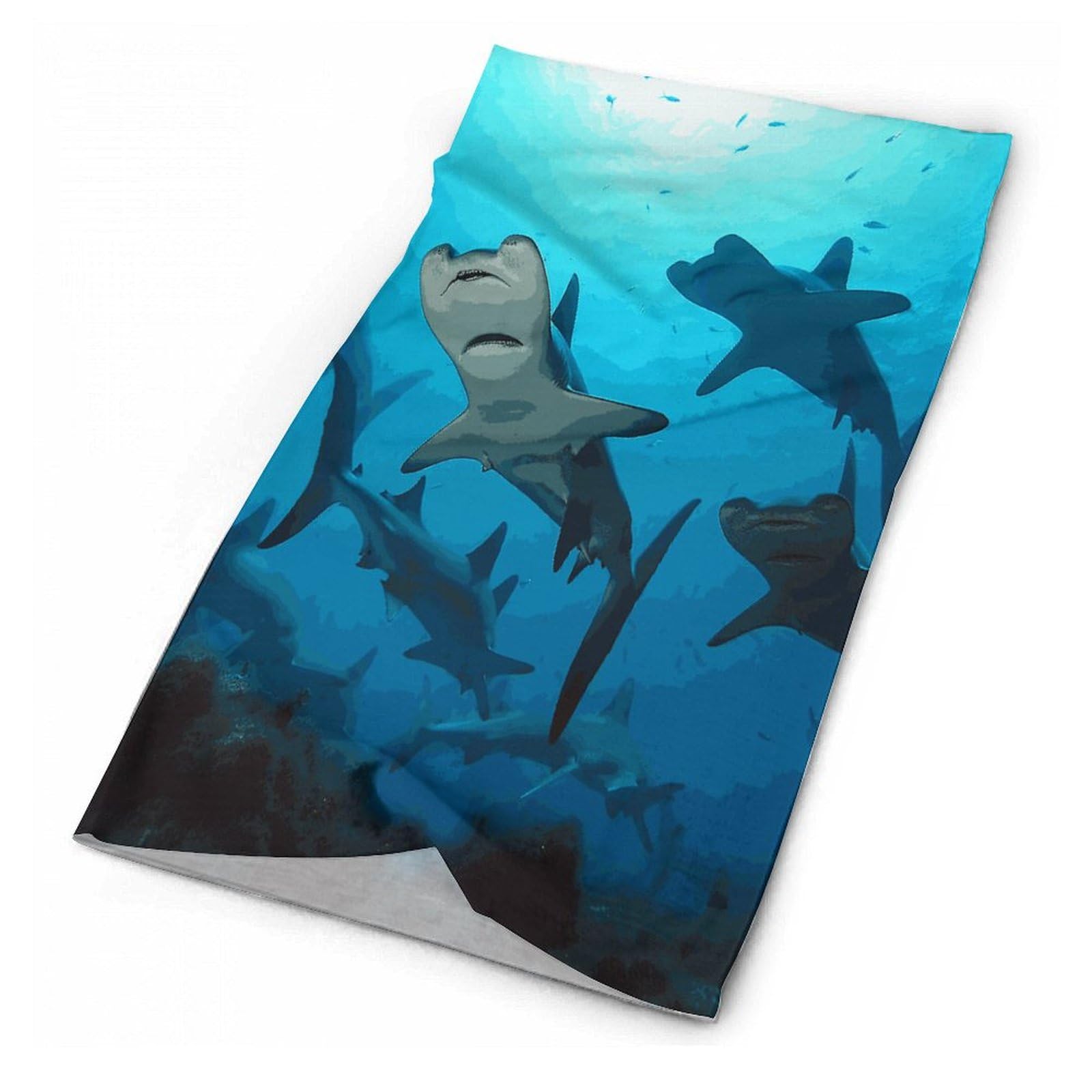 Seamless Multifunctional Magic Headscarf,Hammerhead Sharks Cycling Mask Warm And Versatile Face Scarf Neck Cover Windproof Neck Scarf