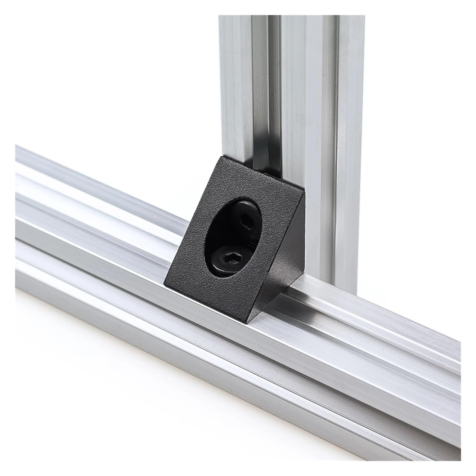 Conector de ángulo de 90 grados de 20 x 20 mm, perfil de extrusión de aluminio con ranura en V y viga en C, 4 unidades por lote(White)