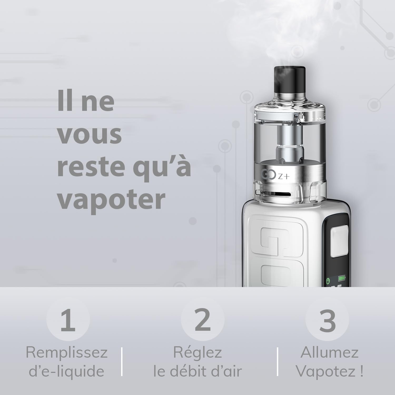 INNOKIN - Starter Kit GOZee GOz+ 3,5ml - Cigarette Electronique Box - Ultra  Lger - Puissance 6-60W - Batterie 2100 mA - Rsistance Z Coil - Airflow  MTL + RDL (Royal Blue) : Amazon.fr: High-Tech