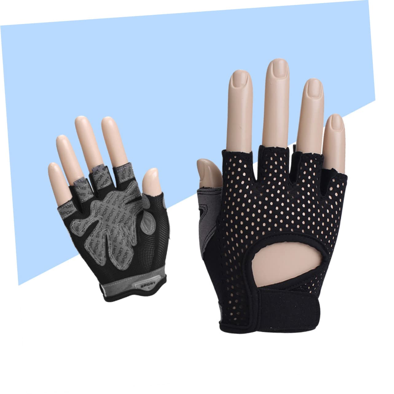 BESPORTBLE 3 Guantes De Entrenamiento para Mujer De Medio Dedo para Levantamiento De Pesas (Palma para Equipo De Fuerza)