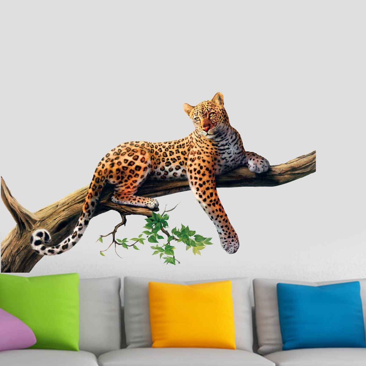 Akki Wold Bengal Tiger with Tree Wall Sticker for Bedroom Living Room, Offce (Multicolor, Size - 47Cm X 76Cm) (B0C1SSLV8B) Amazon Price History, Amazon Price Tracker