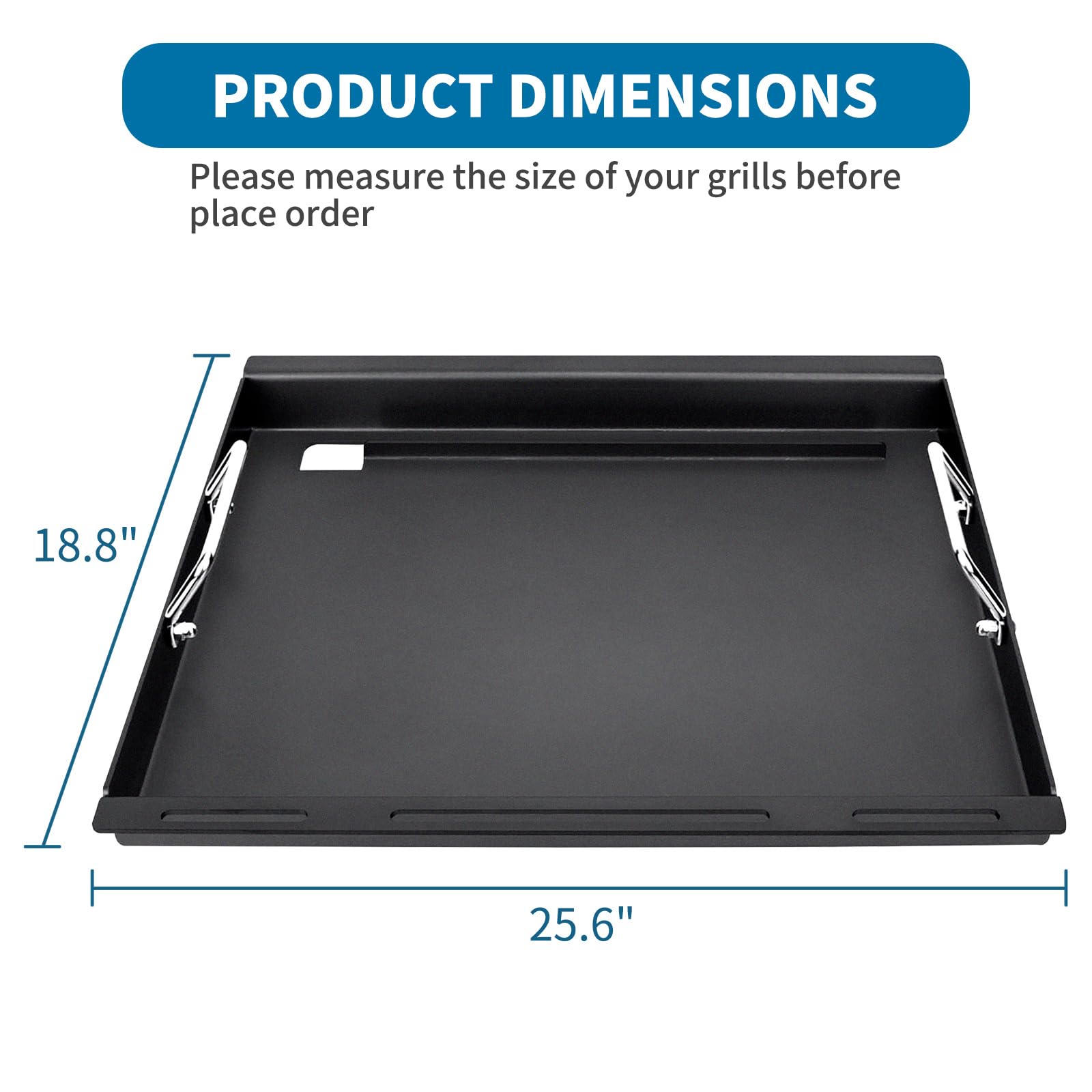 Secbinw Full Size 6788 Griddle Inserts Replacement Parts for Weber Genesis II 300 LX 300 Series E-310 E-315 E325 E330 E335 S-335 EX315 S335 GS4 Gas Grills Flat Top Grill Griddle Insert with Handles