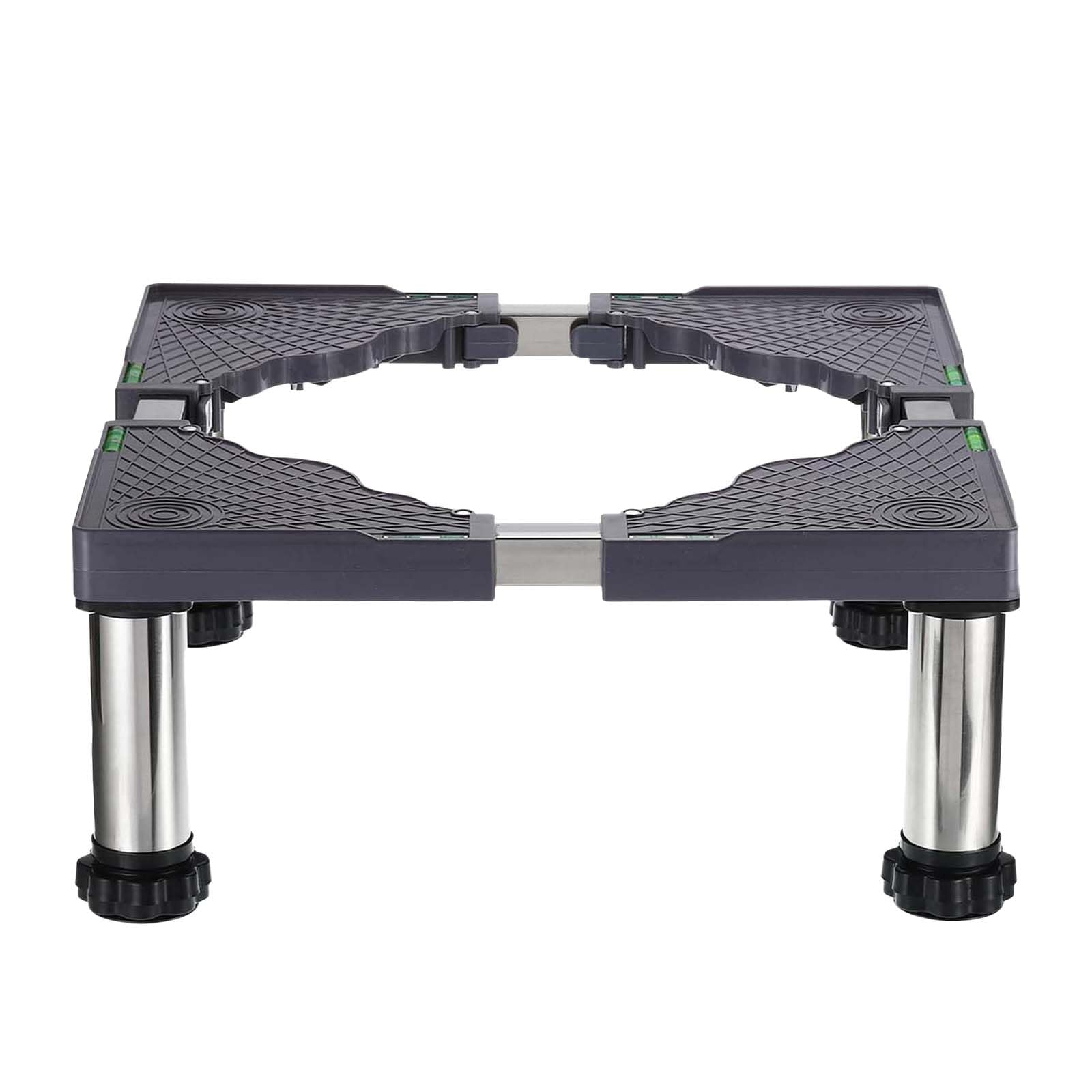 Base de lavadora antivibración, soporte elevado de 4 pies resistentes con altura y ancho ajustables, pedestales para nevera, cocina, lavavajillas, lavadora y secadora