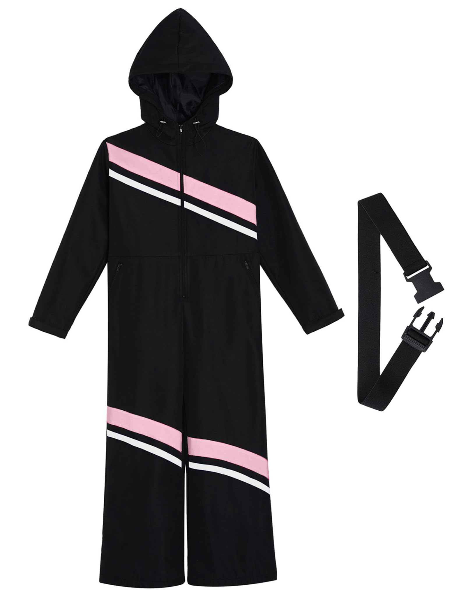 inlzdz Completo Tuta da Sci da Bambina Unisex Tute da Neve con Cappuccio Jumpsuit Inverno Caldo Pantaloni Impermeabili per attività all'aperto sugli Sci