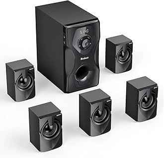 Bobtot Surround Sound Speakers Home Theater Systems - 700 Watts Peak Power 5.1/2.1Wired Stereo Speaker System 5.25" Subwoofer Strong Bass with Bluetooth ARC Optical Input