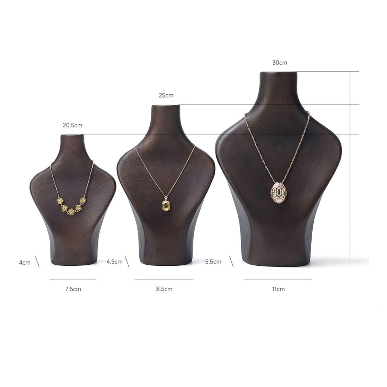 Organizer Schmuck-Mannequin-Ständer, Holz-Halsketten-Büsten-Display