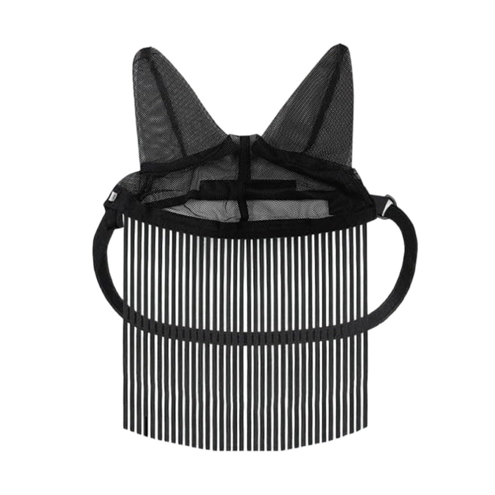 Horse Fly Mask With Ears And Fringe, Breathable Equine Fly Cover